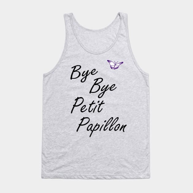 Bye Bye Petit Papillon! Purple Ombre Tank Top by OneBeamofSunshine